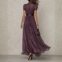 Women's Wedding Guest Flared A-Line Maxi Dress