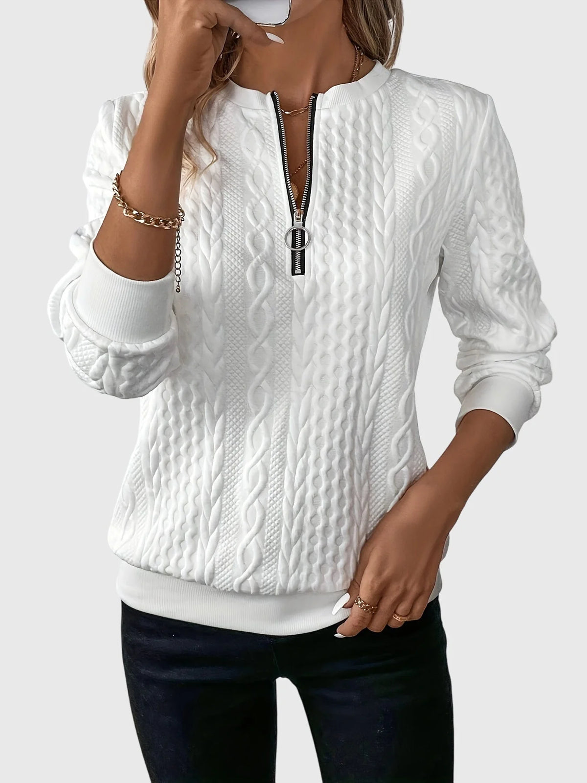 Nora™ | Sweater with Zipper