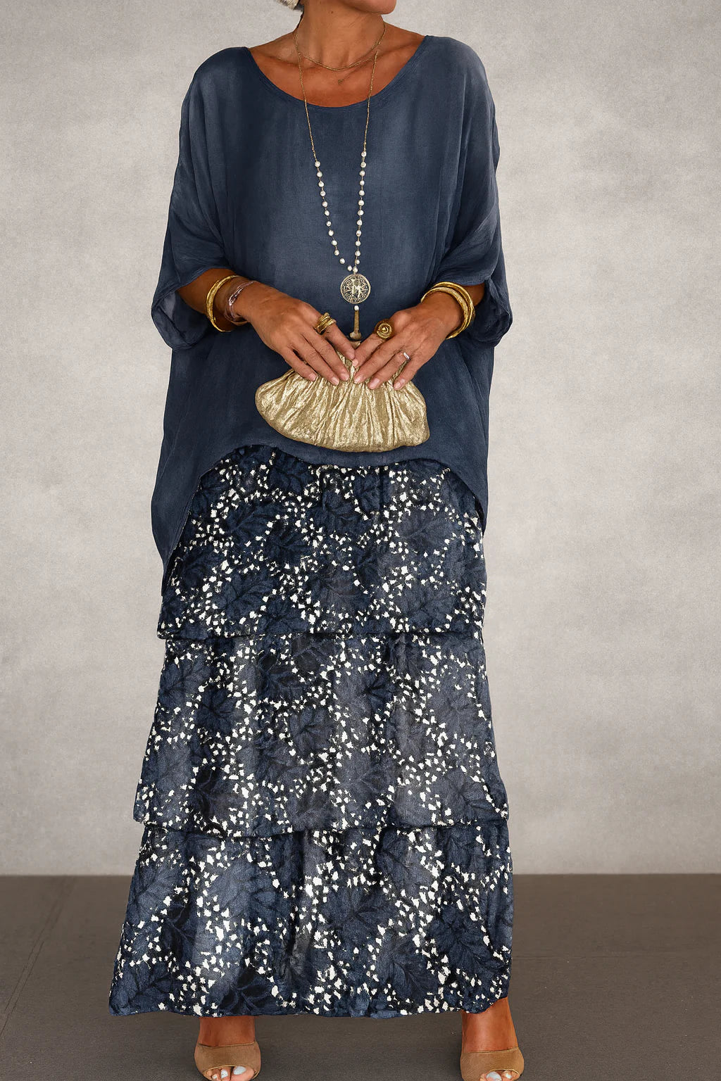 Nora™ | Layered Dress - Dark Blue