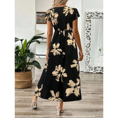 Women's Stylish V-Neck Wrap Maxi Dress