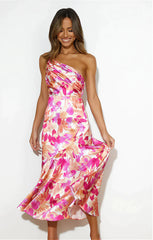 Diane | Floral Satin Dress