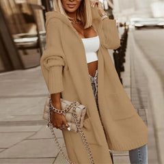 Women's loose-fit plaid cardigan with bell sleeves