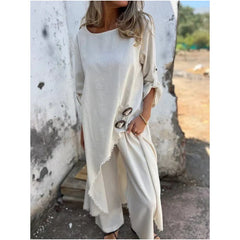 Everly – Elegant Cotton and Linen Two-Piece Suit