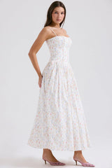 Daisy | Feminine Floral Gathered Waist Midi Sundress