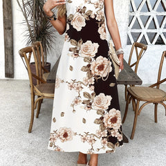 Women's Floral Print Pocket Dress