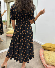 Monique™ | Elegant Polka Dot Dress