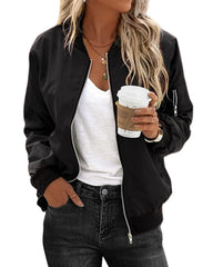 Women's casual bomber jacket for effortless style
