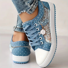 Women's Summer Casual Lace Up Slip-On Sneakers