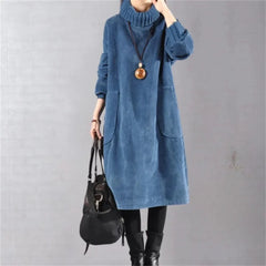 Marilyn | Ultra-Soft Cozy Turtleneck Winter Dress