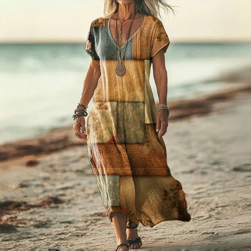 Pamela | Stylish Summer V-Neck Maxi Dress