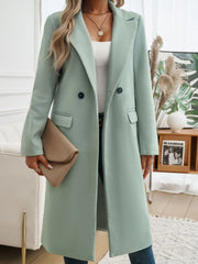 Hannah | Long sleeve coat with pockets and collar
