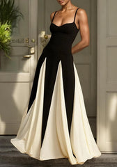 Amelia | Elegant Contrast Maxi Dress