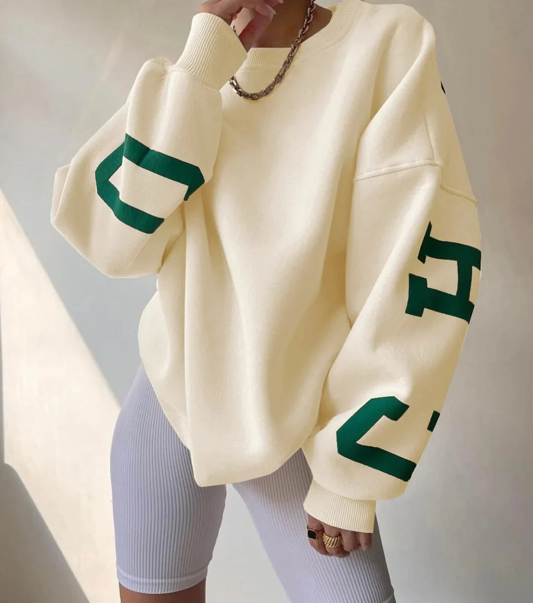 Women's fleece crewneck sweatshirt