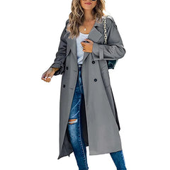Women's Long Trench Coat for Winter