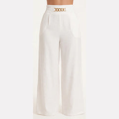 Florenza™ – Gold Accent Wide Leg Trousers