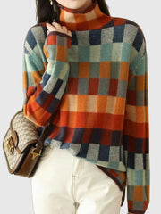 Women's Knit Sweater - Textured Soft Fabric - Relaxed Fit - Round Neck Casual Wear