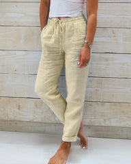 Allison | Luxe Cotton-Linen Tailored Trousers