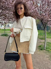 Ella | Women’s Casual Bomber Jacket with Pockets
