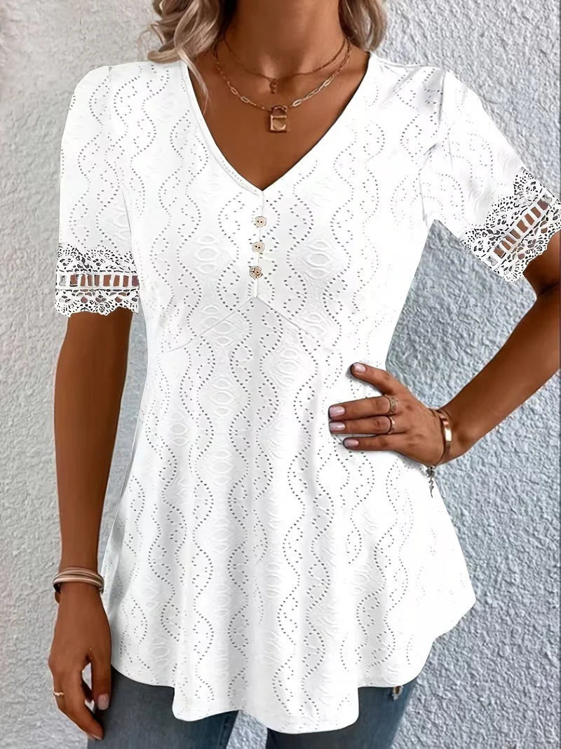 Women's Soft-Touch V-Neck Blouse