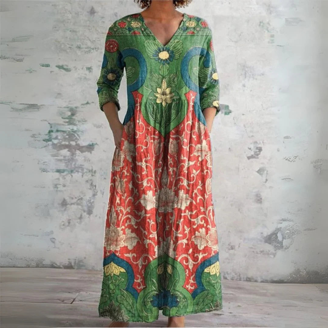Judith | Vintage Floral Maxi Dress