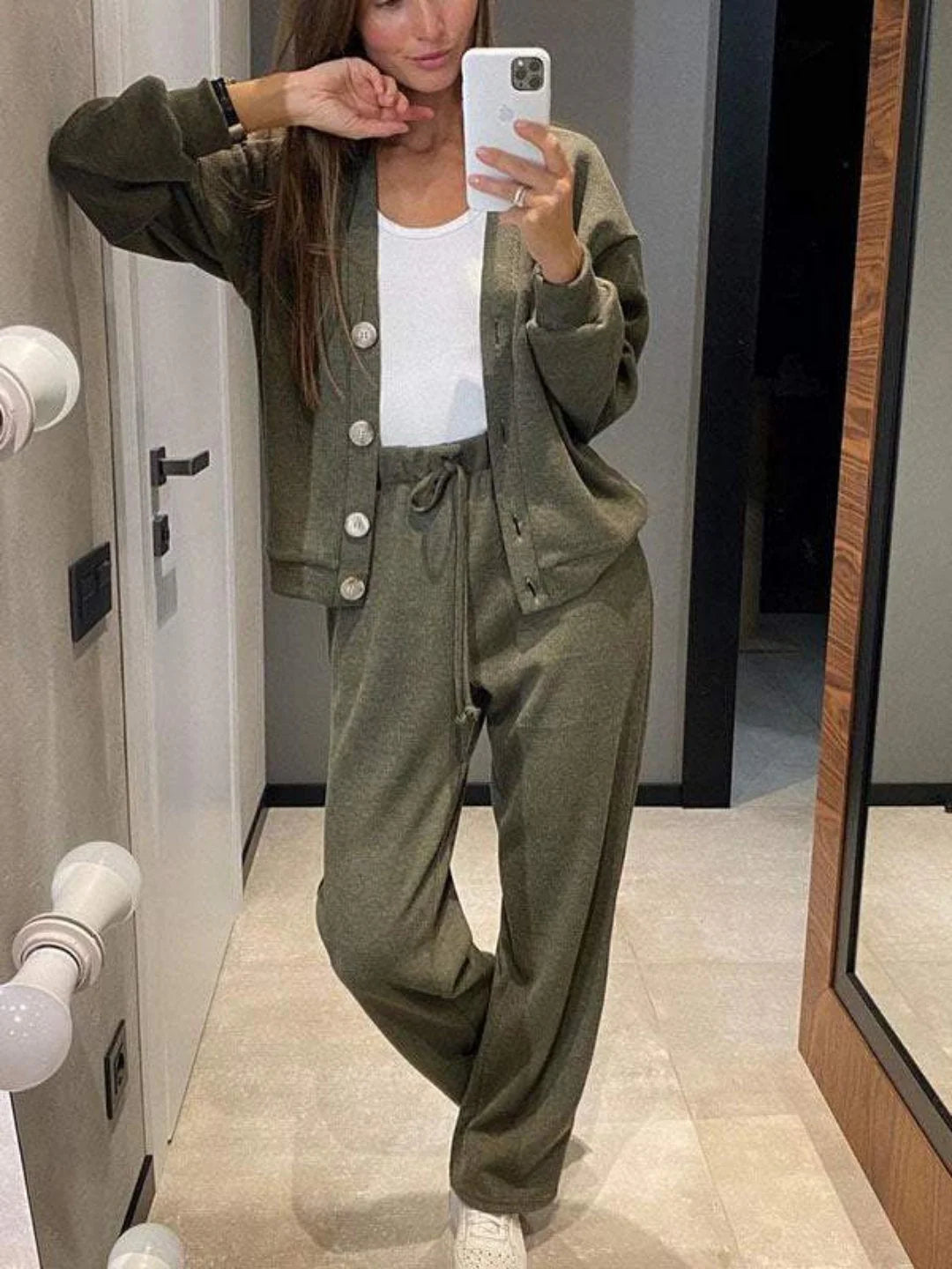 Kylie | Women’s Relaxed Cardigan With Drawstring Pants