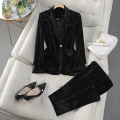 Grace | Women’s Casual Tailored Suit Set with Long Blazer