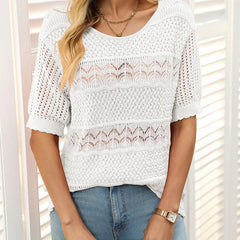 MARICEL – VINTAGE LACE KNIT TOP