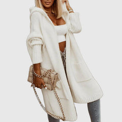 Women's loose-fit plaid cardigan with bell sleeves