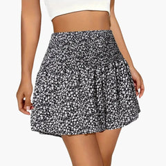 Women’s Floral Print Elastic Waist Shorts