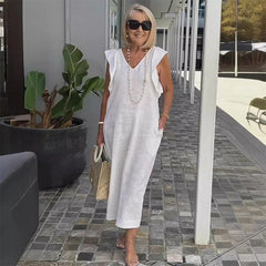 Bonnie | Stylish V-Neck Loose-Fit Summer Dress