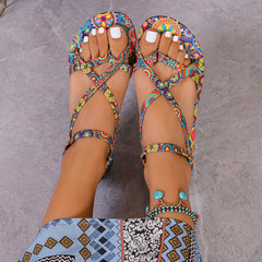 Women's Summer Round-Toe Boho Flat Sandals
