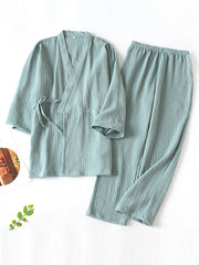 Hailey | Women’s Wrap Style Two-Piece Pajama Set