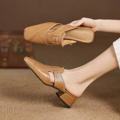 Andie Genuine Leather Mules