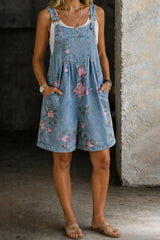 Marvina | Floral Denim Jumpsuit