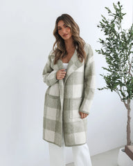 Keyasha Coatigan - Sage Check