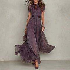 Women's Wedding Guest Flared A-Line Maxi Dress
