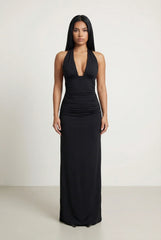 Aisling | Sculpted Backless Maxi Dress