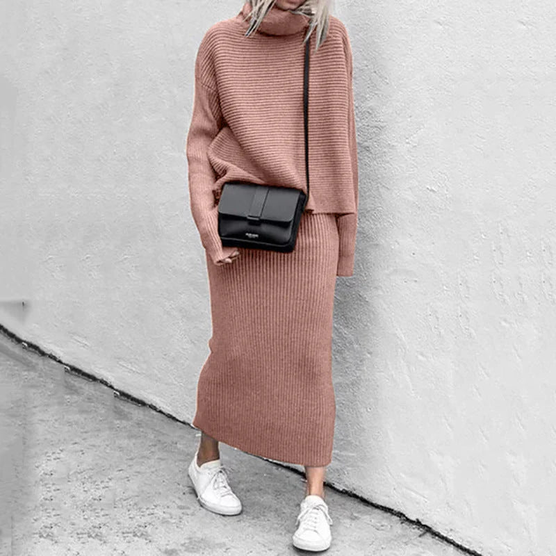 Natalie | Women’s Cozy Pullover and Skirt Set